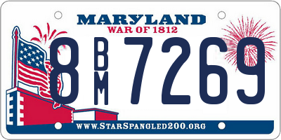 MD license plate 8BM7269