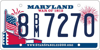 MD license plate 8BM7270