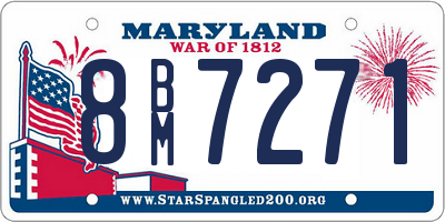 MD license plate 8BM7271