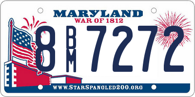 MD license plate 8BM7272