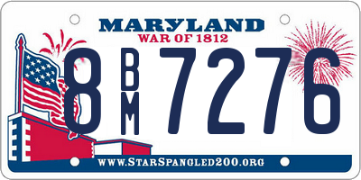 MD license plate 8BM7276