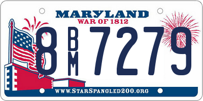 MD license plate 8BM7279