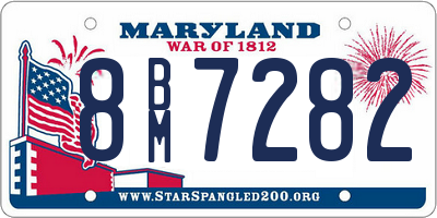 MD license plate 8BM7282