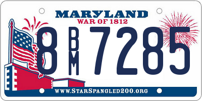 MD license plate 8BM7285