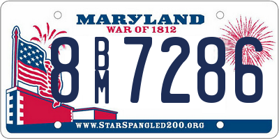 MD license plate 8BM7286