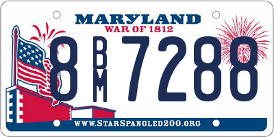 MD license plate 8BM7288