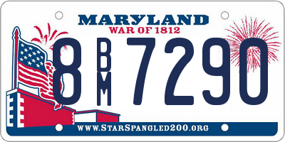 MD license plate 8BM7290