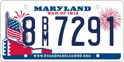 MD license plate 8BM7291