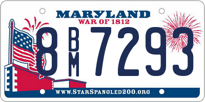 MD license plate 8BM7293