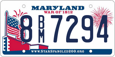 MD license plate 8BM7294