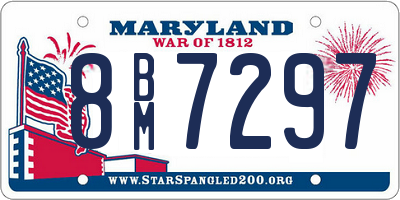 MD license plate 8BM7297