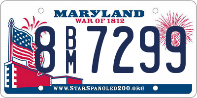 MD license plate 8BM7299