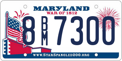 MD license plate 8BM7300