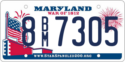 MD license plate 8BM7305