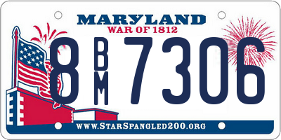 MD license plate 8BM7306