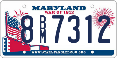 MD license plate 8BM7312