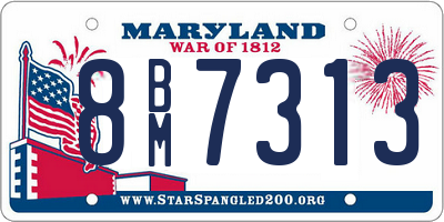 MD license plate 8BM7313