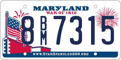 MD license plate 8BM7315