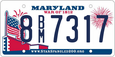 MD license plate 8BM7317