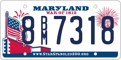 MD license plate 8BM7318