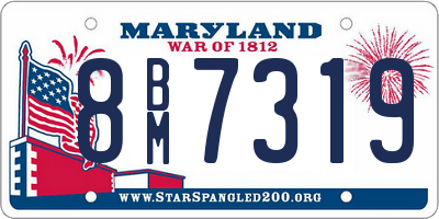 MD license plate 8BM7319