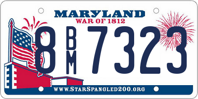 MD license plate 8BM7323