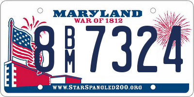 MD license plate 8BM7324