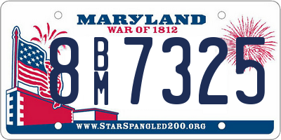 MD license plate 8BM7325