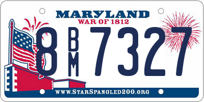 MD license plate 8BM7327