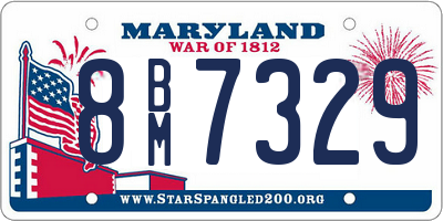 MD license plate 8BM7329