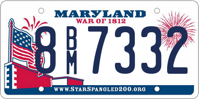 MD license plate 8BM7332