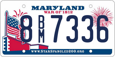 MD license plate 8BM7336