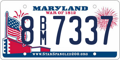 MD license plate 8BM7337