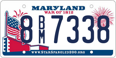 MD license plate 8BM7338