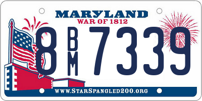 MD license plate 8BM7339