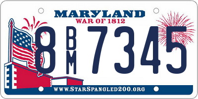 MD license plate 8BM7345