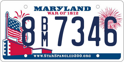 MD license plate 8BM7346