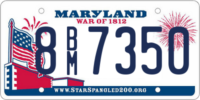 MD license plate 8BM7350