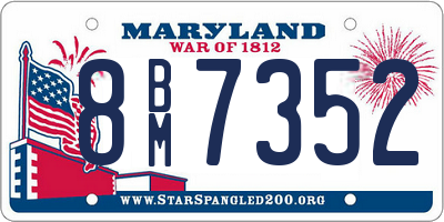 MD license plate 8BM7352