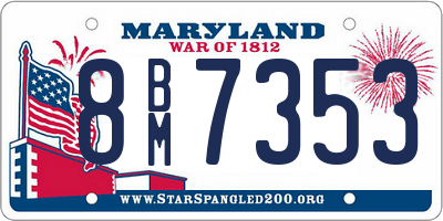 MD license plate 8BM7353