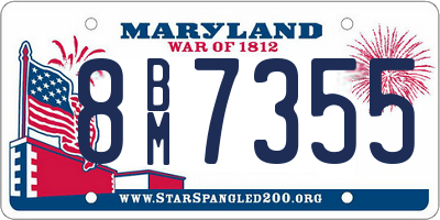 MD license plate 8BM7355