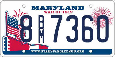 MD license plate 8BM7360