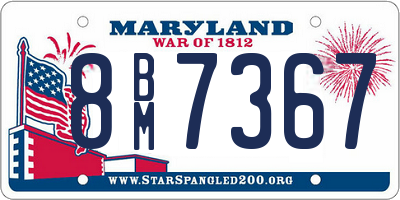 MD license plate 8BM7367