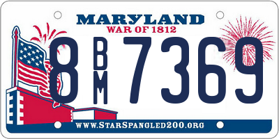 MD license plate 8BM7369