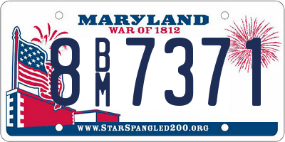 MD license plate 8BM7371