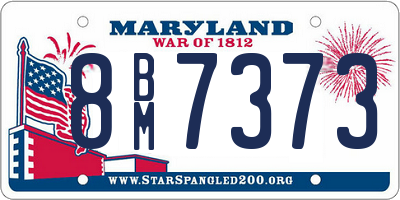 MD license plate 8BM7373