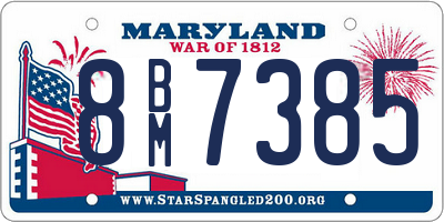 MD license plate 8BM7385