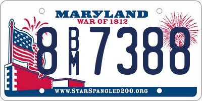 MD license plate 8BM7388