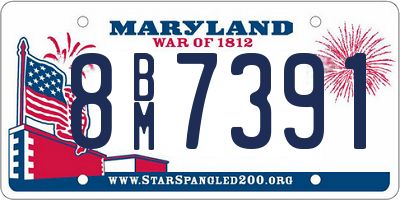 MD license plate 8BM7391