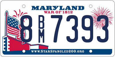 MD license plate 8BM7393